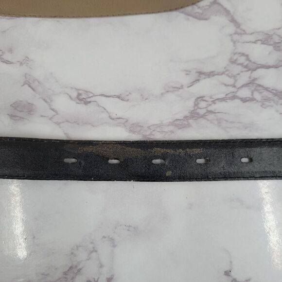 Nino Cerruti Gold Buckle Taupe Leather Belt - Picture 12 of 12